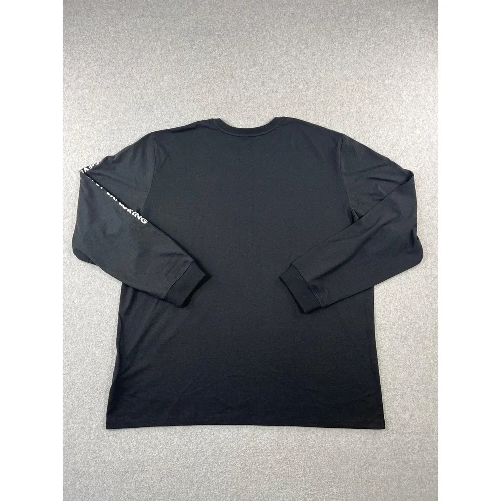The North Face Logo Play Shirt Mens 2XL Black Long Sleeve Crew Neck Standard Fit